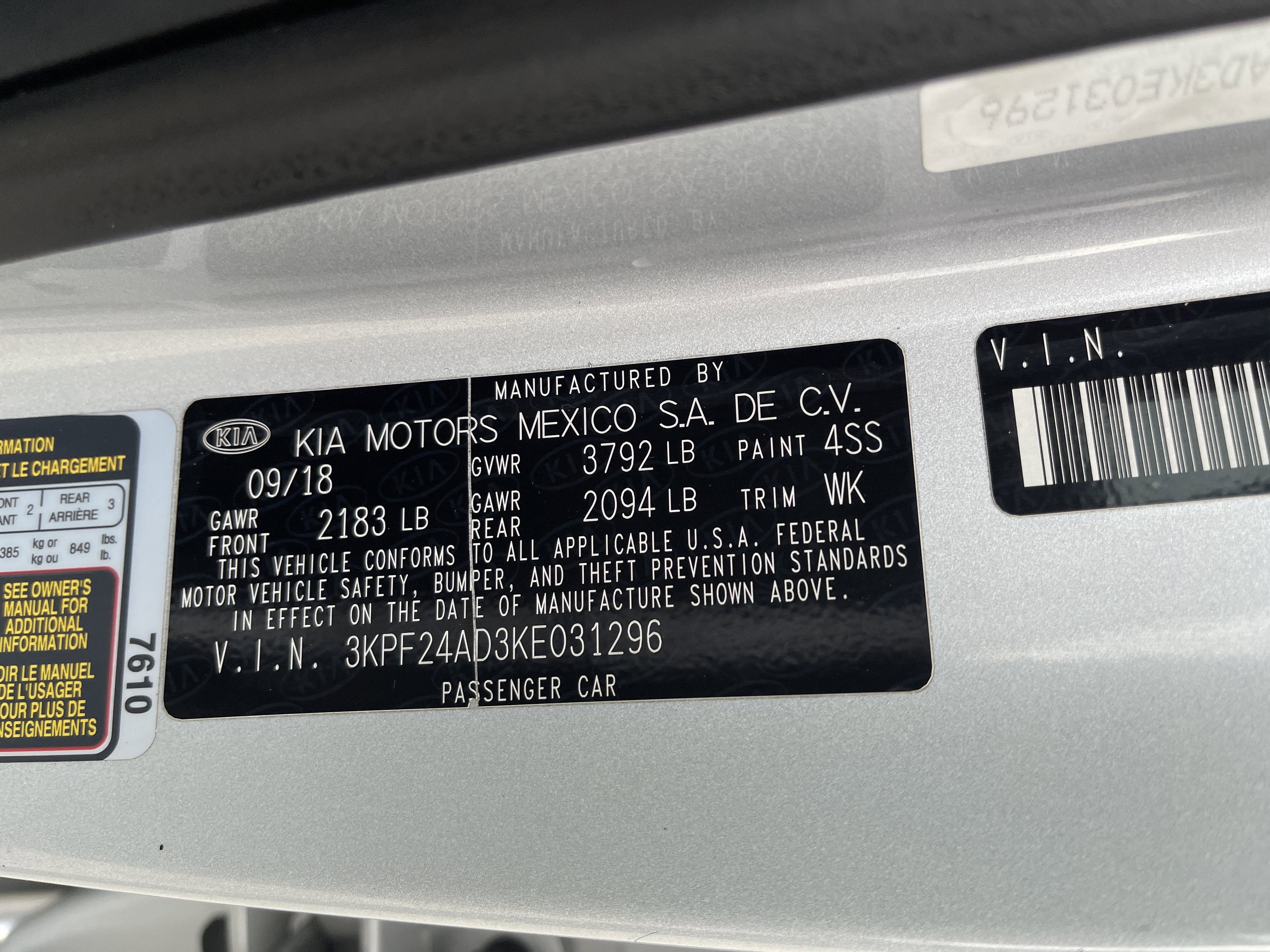 2019 Kia Forte LXS