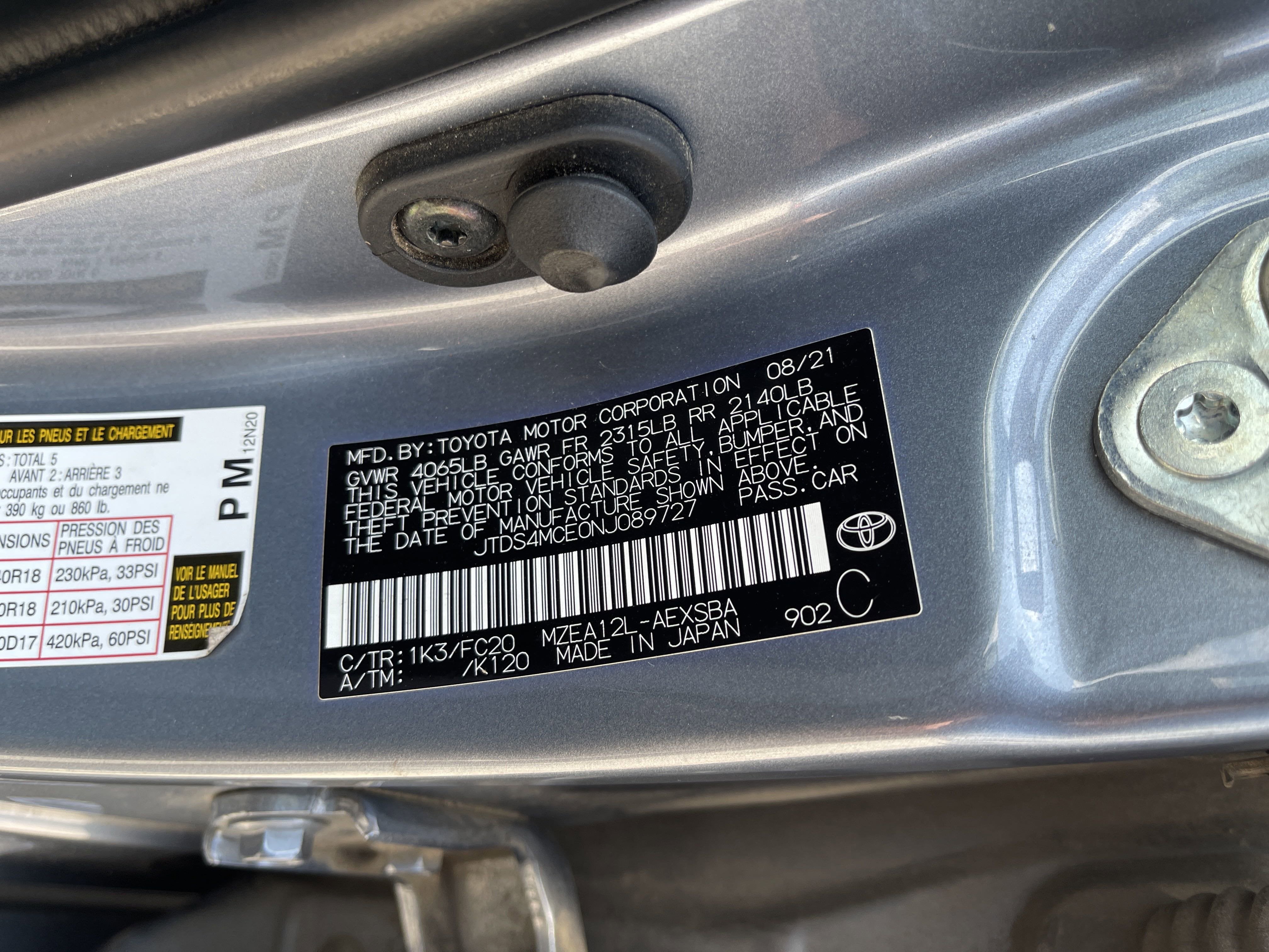 2022 Toyota Corolla APEX SE