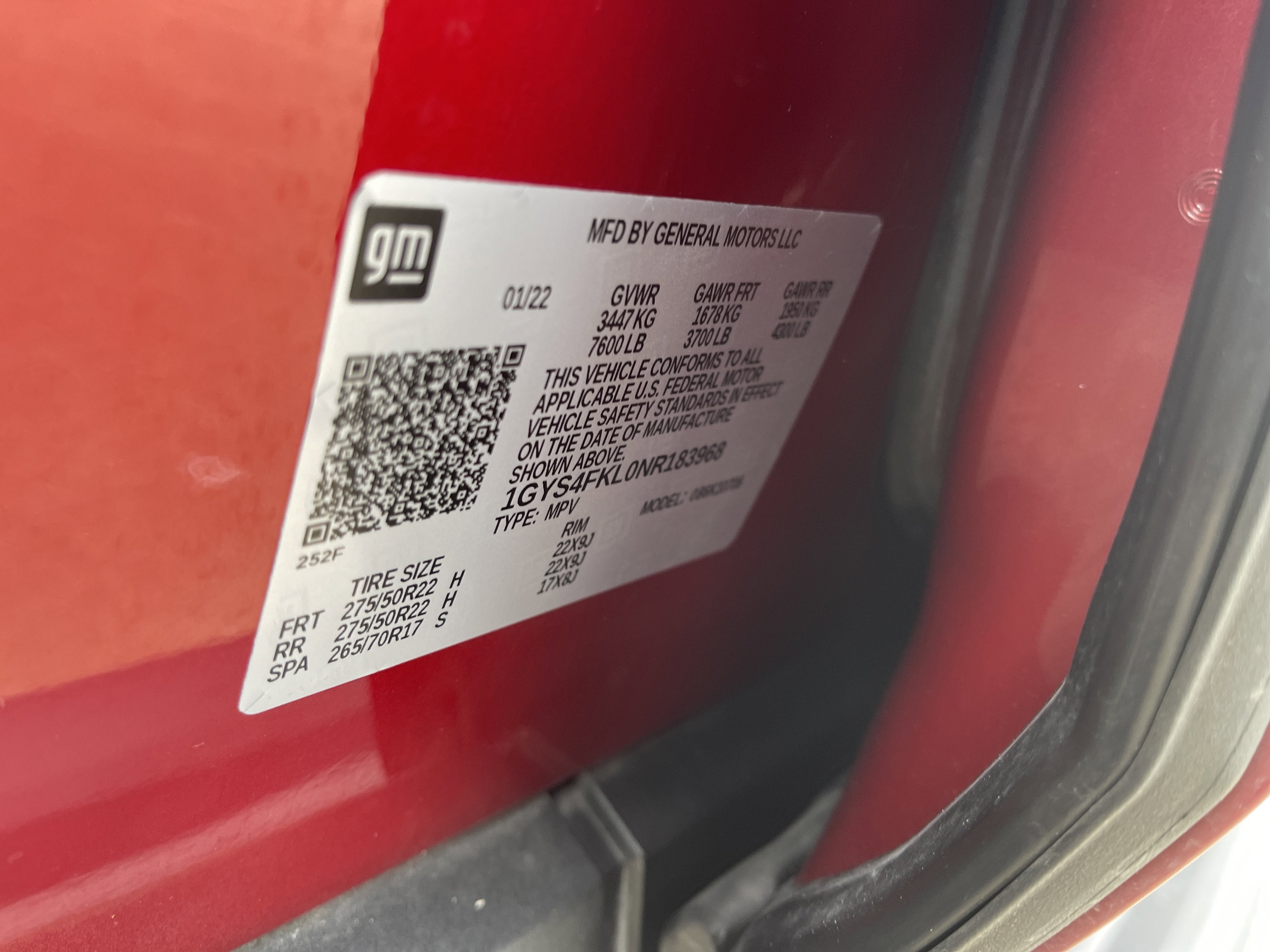 2022 Cadillac Escalade Sport