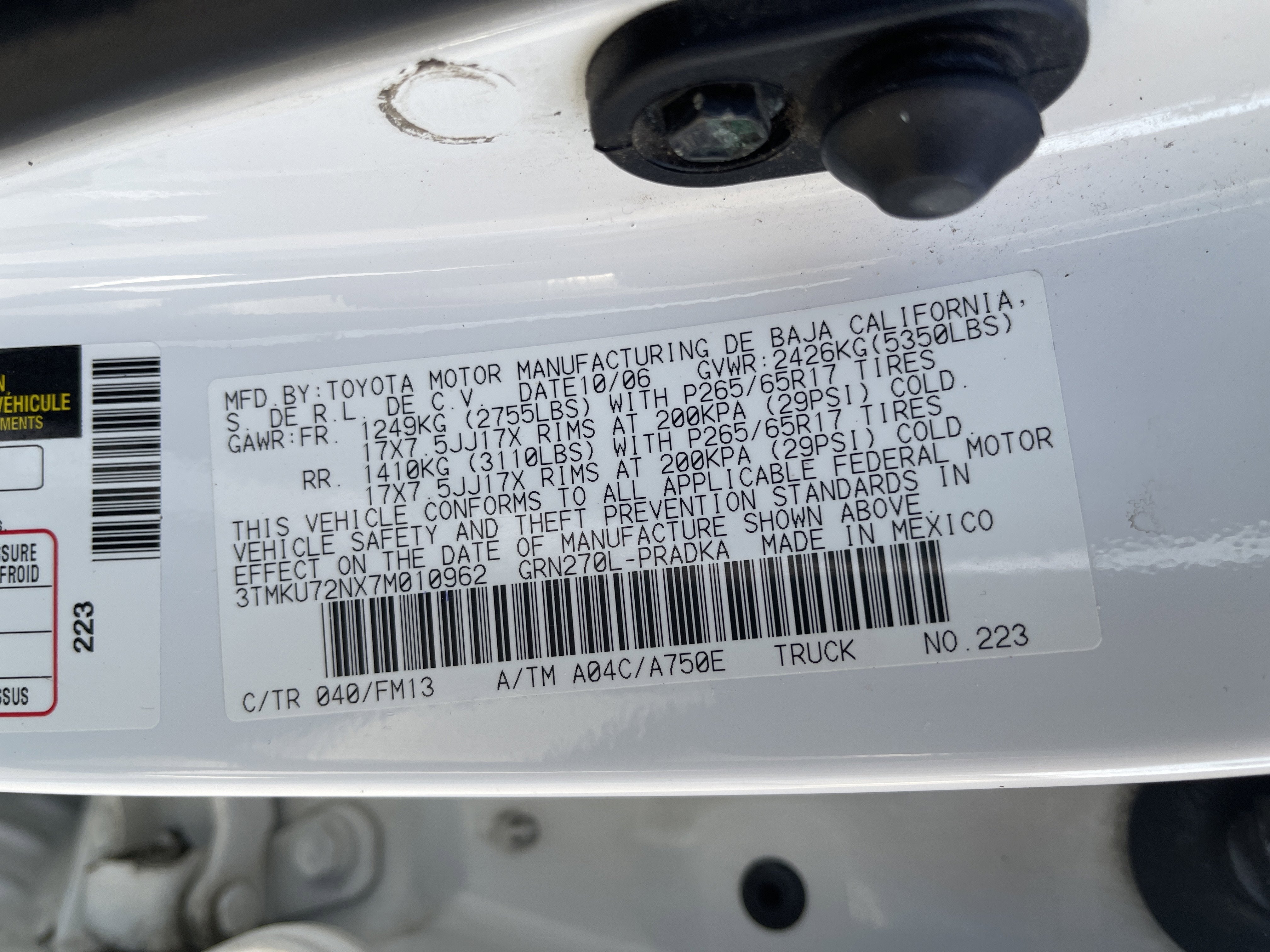 2007 Toyota Tacoma PreRunner